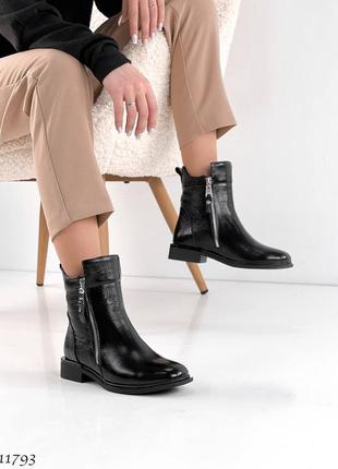 Распродажа стильные и комфортные качественные ботинки на удобной молнии натуральная лакированная кожа3 фото