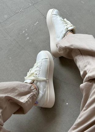 Adidas bonega масивні кеди кросівки висока платформа колір білий кеды кроссовки высокая подошва белые демісезон трендова модель