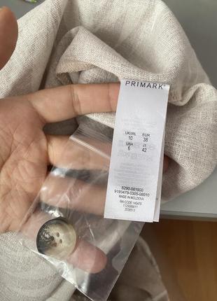 Міді спідниця з льоном в тропічний принт від primark4 фото