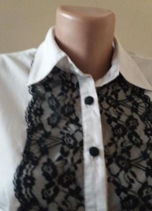 Блузка с кружевом, р.м2 фото