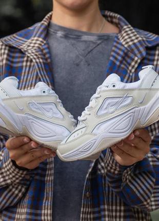 Женские кроссовки nike m2k tekno white beige 36-37-38-414 фото