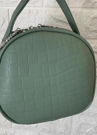 Сумка женская круглая маленькая, мини сумочка, клатч для девушки (0623)