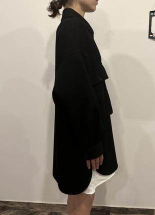 Zara оверсайз oversize рубашка черная7 фото