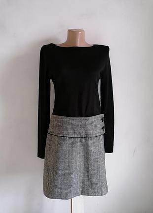 🌹короткая юбка в клетку🌹твидовая юбка трапеция🌹