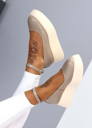 Элегантные женские туфли на платформе "aquamarine" в наличии и под отшив 💛💙🏆2 фото