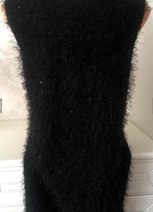 Супер красивое  нарядное чёрное  платье травка пайетки3 фото