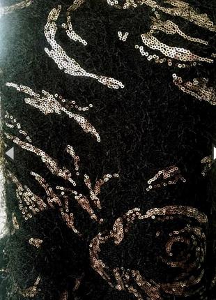 Супер красивое  нарядное чёрное  платье травка пайетки2 фото