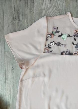 Шикарная блуза с вышивкой нарядная удлиненная туника летняя5 фото