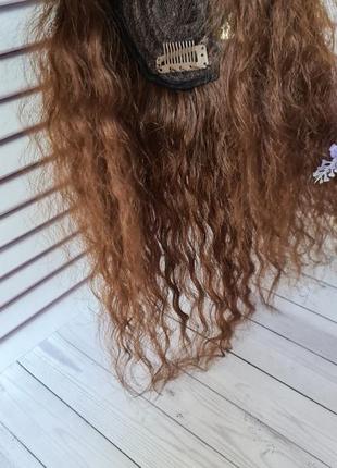 Накладка топпер макушка 100% натуральный волос