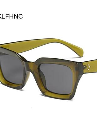 Окуляри очки uv400 темні чорні  оливка сонцезахисні стильні модні нові2 фото