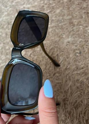 Окуляри очки uv400 темні чорні  оливка сонцезахисні стильні модні нові4 фото