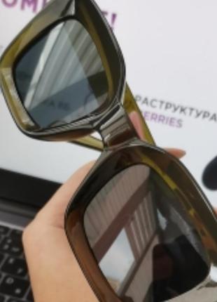 Окуляри очки uv400 темні чорні  оливка сонцезахисні стильні модні нові6 фото