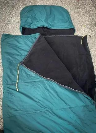 Спальный мешок зимний одеяло на синтепоне и флисе 100х210 хаки