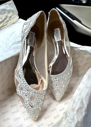Туфли балетки badgley mischka, manolo blahnik свадебные туфли