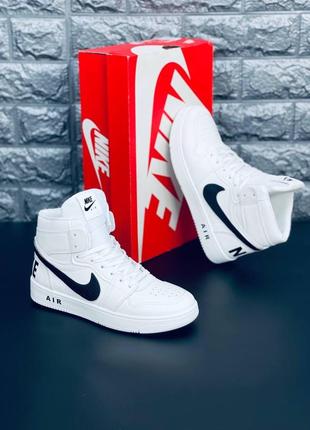 Nike хайтопы подростковые белые с эмблемой размеры 35-412 фото