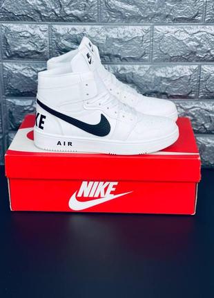 Nike хайтопи підліткові білі з емблемою розміри 35-417 фото