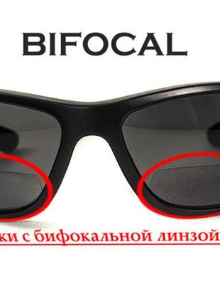 Окуляри біфокальні поляризаційні (захисні) bluwater winkelman-2 polarized (+2.5 bifocal), (gray) чорні1 фото