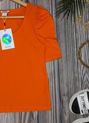 Яркая оранжевая котоновая футболка monki #29053 фото