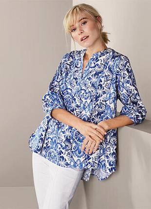 Роскошная стильная женская блузка, блуза с акварельный принтом от tcm tchibo (чибо), нимечевина, m-l1 фото