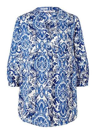 Роскошная стильная женская блузка, блуза с акварельный принтом от tcm tchibo (чибо), нимечевина, m-l2 фото