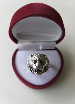 Серебряное кольцо лев. серебро 925 со звездой. ссср. перстень. печатка голова льва.3 фото