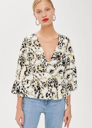 Блуза на запах вискоза topshop