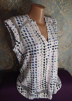 Женская красивая блуза вискоза р.48/50/52 блузка футболка3 фото