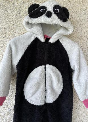 Плюшевый комбинезон,слип,пижама,кигурумы панда 4-5роков2 фото