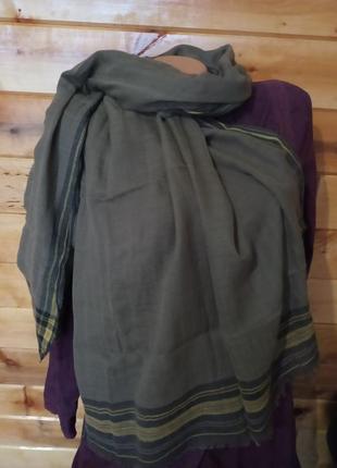 Легкий натуральный шарф шаль палантин .1 фото