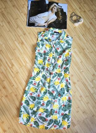Esmara❤️‍🔥 стильное льняное платье в тропический принт1 фото