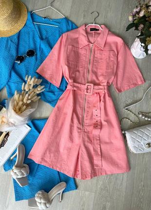 Розовый комбез plt