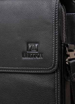 Сумка мужская планшет кожа bretton 1645-3 black2 фото