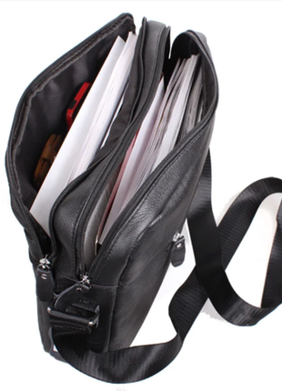 Мужской деловой портфель, сумка для офиса (натуральная кожа)5 фото