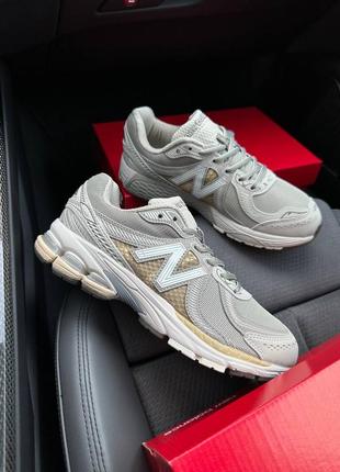 Мужские кроссовки new balance 860 v2 grey beige gold