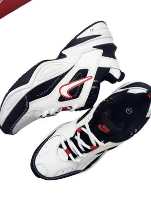 Кроссовки nike m2k tekno white black белые с черным и красным3 фото