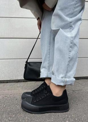 Черные текстильные кеды женские кроссовки2 фото