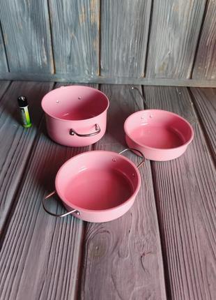 Набір іграшкової посуду , рожевий7 фото