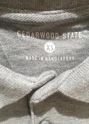 Cedarwood state поло чоловіче бавовна футболка сіра нова іспанія xs2 фото