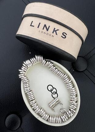 Серебряный браслет links london линкс 52.2 г серебро 925 подвеска сумочка1 фото