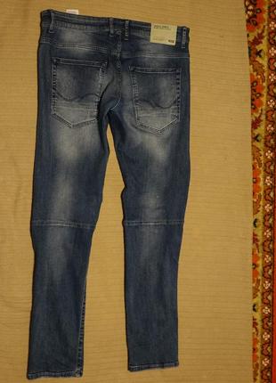 Круті темно-блакитні джинси — елдвуди культового бренда jack&amp;jones. Данія. 34/34.8 фото
