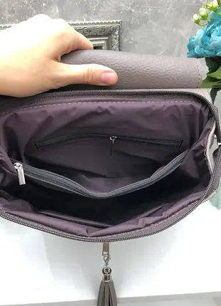 Черный - стильный вместительный рюкзак lady bags, можно носить сумкой через плечо7 фото