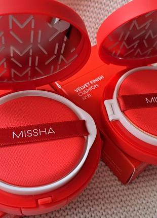 Тональный крем-кушон missha velvet finish