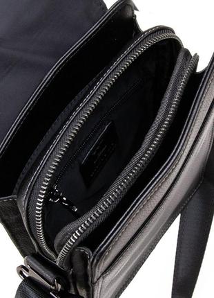 Мужская кожаная сумка - планшет bretton 1645-6 black4 фото