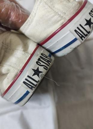 24,5 стелька converse кеды светлые б/у4 фото