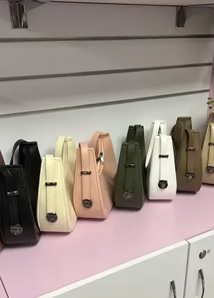 Мокко - стильный качественный каркасный комплект сумочка + кошелек4 фото