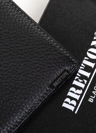 Мужской кожаный кошелек bretton 208s black2 фото