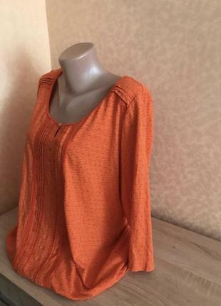 Sale!! яркая оранжевое блуза лонгслив2 фото