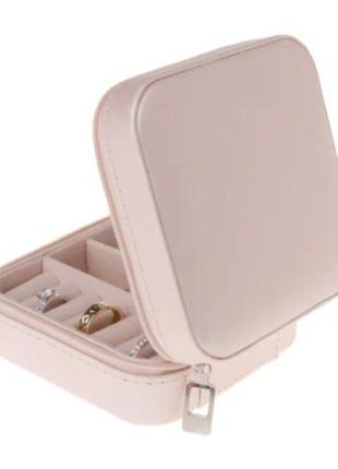 Шкатулка для украшений бижутерии драгоценностей пудра 10 * 10 * 4.7
