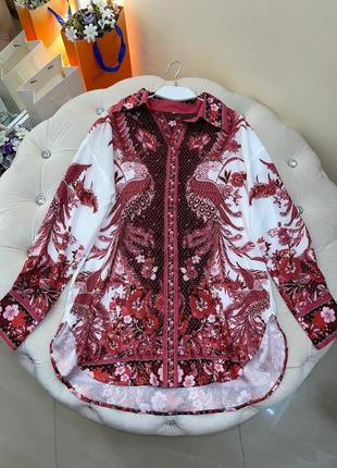 Сорочка в стилі zimmerman червона біла