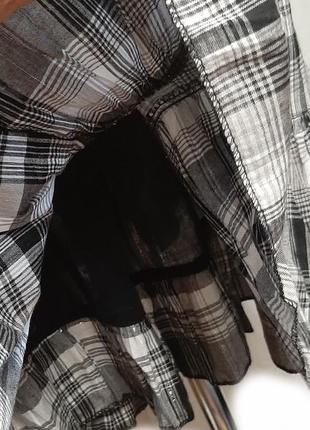 Платье сарафан  черно-белое в клетку р 44-46 с люрексом6 фото